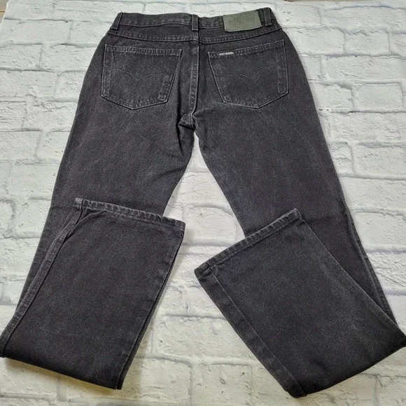 Harley Davidson Black 100% Cotton Bootcut Jeans size 4 Long - Picture 3 of 16